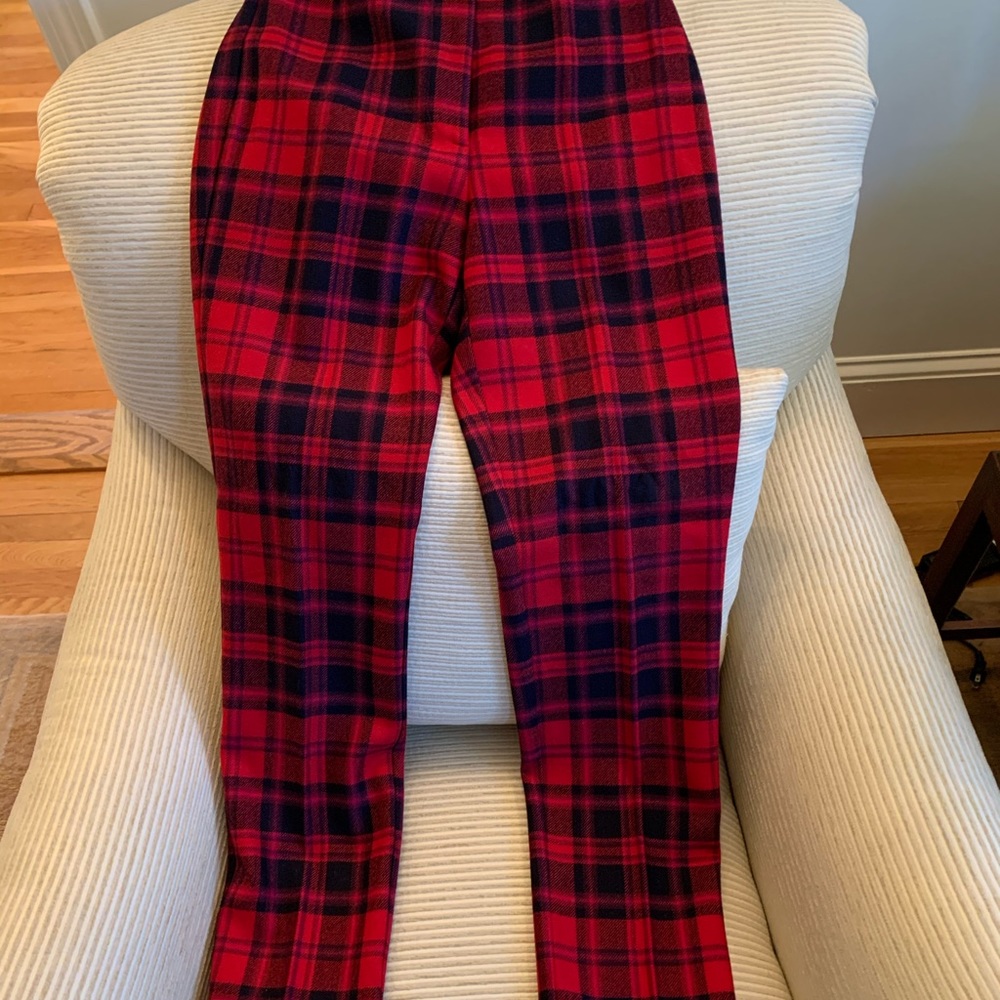 J. McLaughlin Plaid red pants
